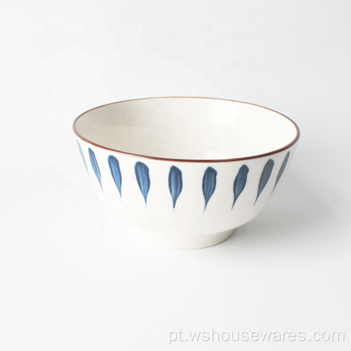 Tigela de porcelana Qinghua de 6 polegadas